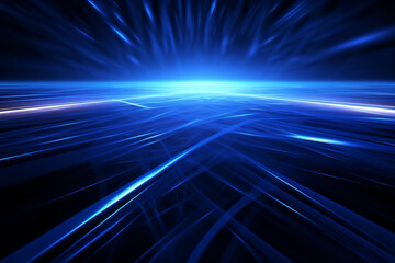 Wall Mural - Blue light effect glows in the dark.