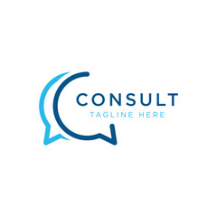 Fototapete - Consultation Logo design with bubble chat sign, unlimited consultation, consultation with people.