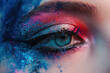© reddish - eye of the girl with bright make up
