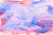 Abstract blue art background. Multicolor blots, lines and brush strokes on paper