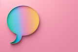 Fototapeta Konie - Speech bubble on a pink pastel background 