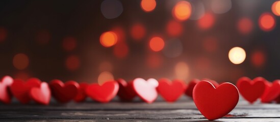 Poster - Background with hearts and valentines for Valentine's Day. Generative AI