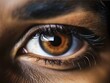 Close up of brown man eye