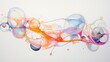 the ephemeral nature of soap bubbles is magnified on a clean white canvas, their graceful swirls and rainbow hues captured with striking clarity.
