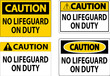 © Seetwo - Pool Caution Sign No Lifeguard On Duty