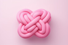 Pink Sea Knot On Pink Background 