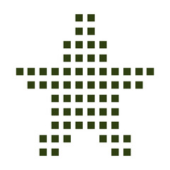 Poster - Pixel star vector icon. Army star vector. Weeping star icon pixelart.