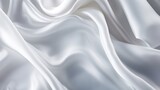Fototapeta  - Abstract white background luxury cloth or liquid wave or wavy folds of grunge silk texture satin velvet material for luxurious elegant wallpaper design. High quality illustration