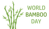 Fototapeta Sypialnia - World bamboo day september 18. Vector illustration.
