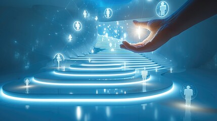 Poster - A value-added services symbolizes business success. Generative AI.