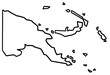 Papua new guinea political map outline