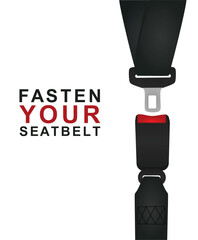 Wall Mural - Fasten your seatbelt. vector  illustration