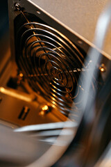 Poster - Computer parts close up photo abstract background