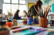 © Arthur - Art Therapy Session - A group of people participating in an art therapy session with various art supplies - AI Generated