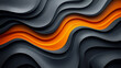 Orange and Blue Abstract Background in the Style of Folded Planes, Featuring Dark Silver and Black, Abstraction-Création, Photorealistic Compositions, Sharp and Vivid Colors, Contrasting Shadows