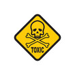 © AR54K4 19 - Chemical hazard icon, dangerous for the environment substance warning symbol vector illustration design