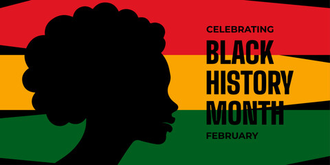 Wall Mural - Black history month celebrate, vector illustration design graphic Black history month,Black History Month vector banner design template.