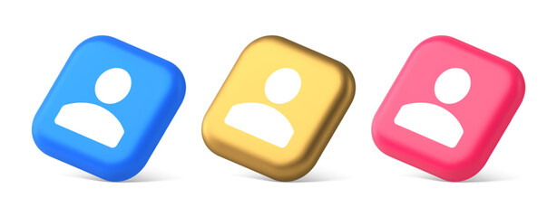 Poster - Contact staff call button corporate member communication chat internet service 3d isometric icon