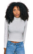 © Krakenimages.com - Young african american girl wearing casual clothes relaxed with serious expression on face. simple and natural looking at the camera.
