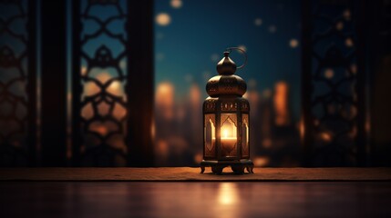 Canvas Print - Arabic lantern, Ramadhan celebration greetings