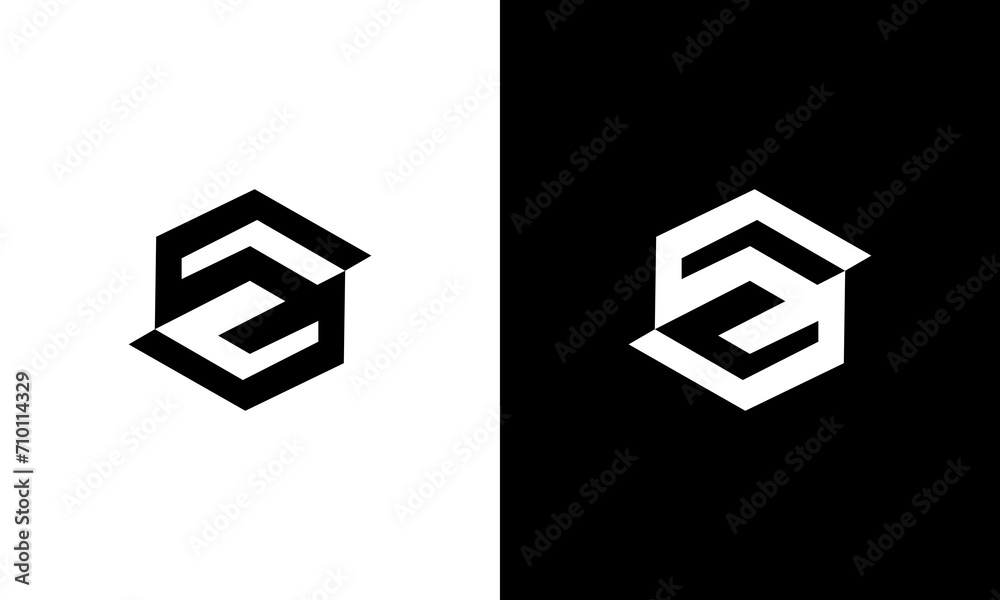 initial s hexagon monogram logo design vector Stock Vector | Adobe Stock