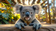 Close-up portrait of a koala