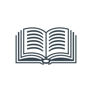 Open book icon. Education teaching concept. Vector illustration