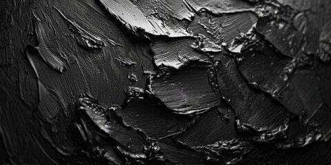 Poster - A detailed view of a black and white painting. Suitable for various art-related projects