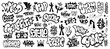 © TOPFORM - rap music graffiti hip hop culture symbols icon set , vector design element