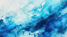 Close-up View Of Blue And White Painting. This Image Can Be Used As Background Or For Artistic Inspiration.