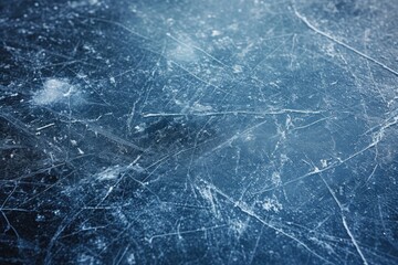 Poster - A detailed view of the frozen surface of ice. Can be used as a background or texture in various design projects