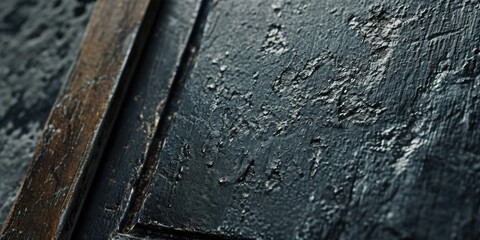 Poster - A detailed close up of a door handle on a wooden door. Perfect for architectural and interior design projects