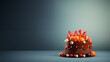 Gâteau d'anniversaire avec bougie. Espace vide de composition. Nourriture, festif, cadeau, célébration. Fond pour conception et création graphique.