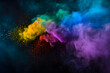 Abstract backgroud - No People, All Colors: Holi Burst in Smoke and dust clouds