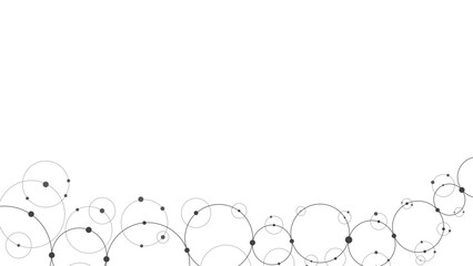 Poster - Technology abstract background. Abstract geometric background. Connected circles. Network of circles.