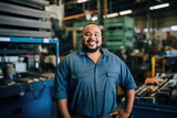 Fototapeta  - Men portrait occupation person industrial male horizontal working workshop adult standing mechanical