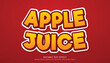 © iconnut - apple juice editable 3d text effect template bold typography and abstract style drinks logo and brand