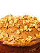 © mark_gusev - Small cake with nuts on wooden board. Premium high quality dessert products. Tasty snack.