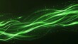 Green glowing shiny lines effect vector background. Luminous white lines of speed. Light glowing effect. Light trail wave, fire path trace line and incandescence curve twirl