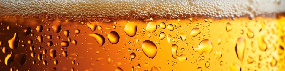 Wall Mural - A close up of a glass filled with beer and water, AI