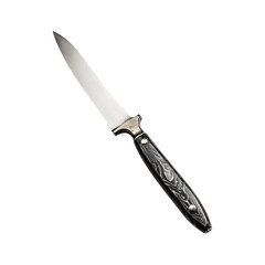 Chef's steel knife isolated on transparent background