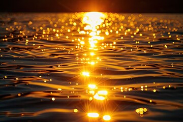 brilliant sunlight illuminating the water