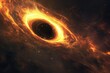 The all-consuming darkness of a black hole creates a mesmerizing vortex in the infinite expanse of the universe, a haunting reminder of the mysteries of space and the forces of nature that govern it