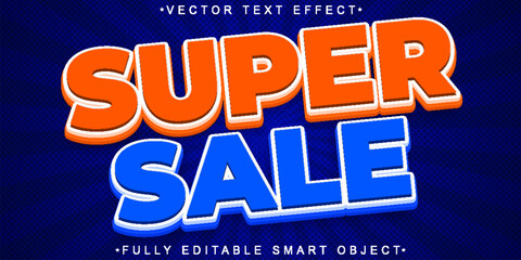 Poster - Super Sale Vector Fully Editable Smart Object Text Effect