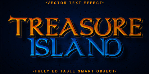 Poster - Treasure Island Vector Fully Editable Smart Object Text Effect