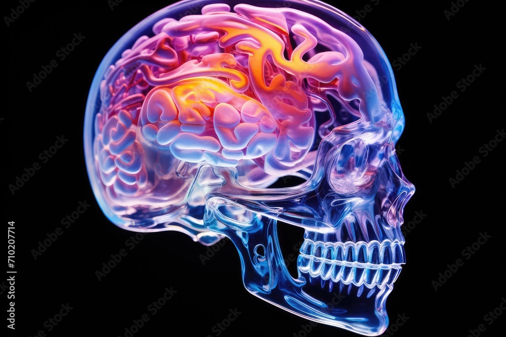 3D Science Skull, connected by axons to spinal cord. Reflex arcs ...