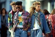 Concept fashion 90s diversity culture. Generative AI.