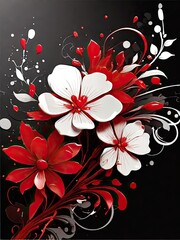 Wall Mural - abstract floral background