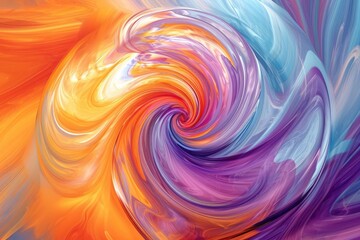 Wall Mural - A vibrant abstract digital artwork with swirling colors and patterns Perfect for creative backgrounds or graphic designs
