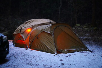 Wall Mural - tent in the forest